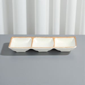 앤틱조선백자 퓨전3절 멜라민 그릇 사이드 찬기 반찬 플레이팅 한식 일식 중식 가정 다용도