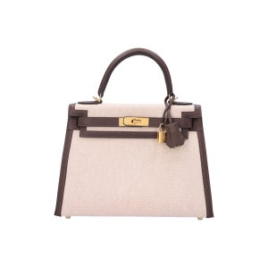 [새상품] 에르메스 H082720CCAO 켈리 II 28 백 뜨왈 스위프트 에크루 베쥬 모카 금장 B각인