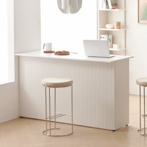 아일랜드 식탁 홈바 바 테이블 E0등급 리드로퍼니처 베이직 1600mm, 템바380화이트