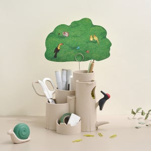피그랩 딱따구리의 숲 연필꽂이 다용도 데스크 오거나이저 클립홀더