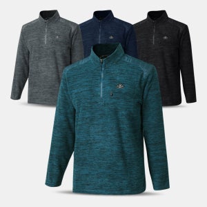 남자 양기모 누빔 하프 집업 등산티 POW01 가을 겨울