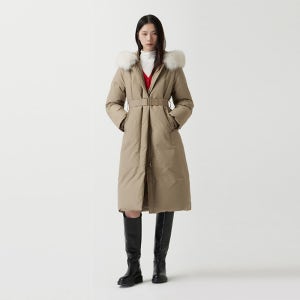 [ZOOC] 폭스 퍼 벨티드 구스 다운 롱 점퍼 V254PSG941