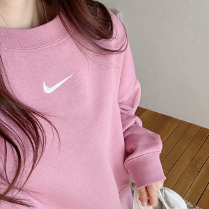 국내매장판 나이키 스포츠웨어 여성 오버사이즈 플리스 크루넥 맨투맨