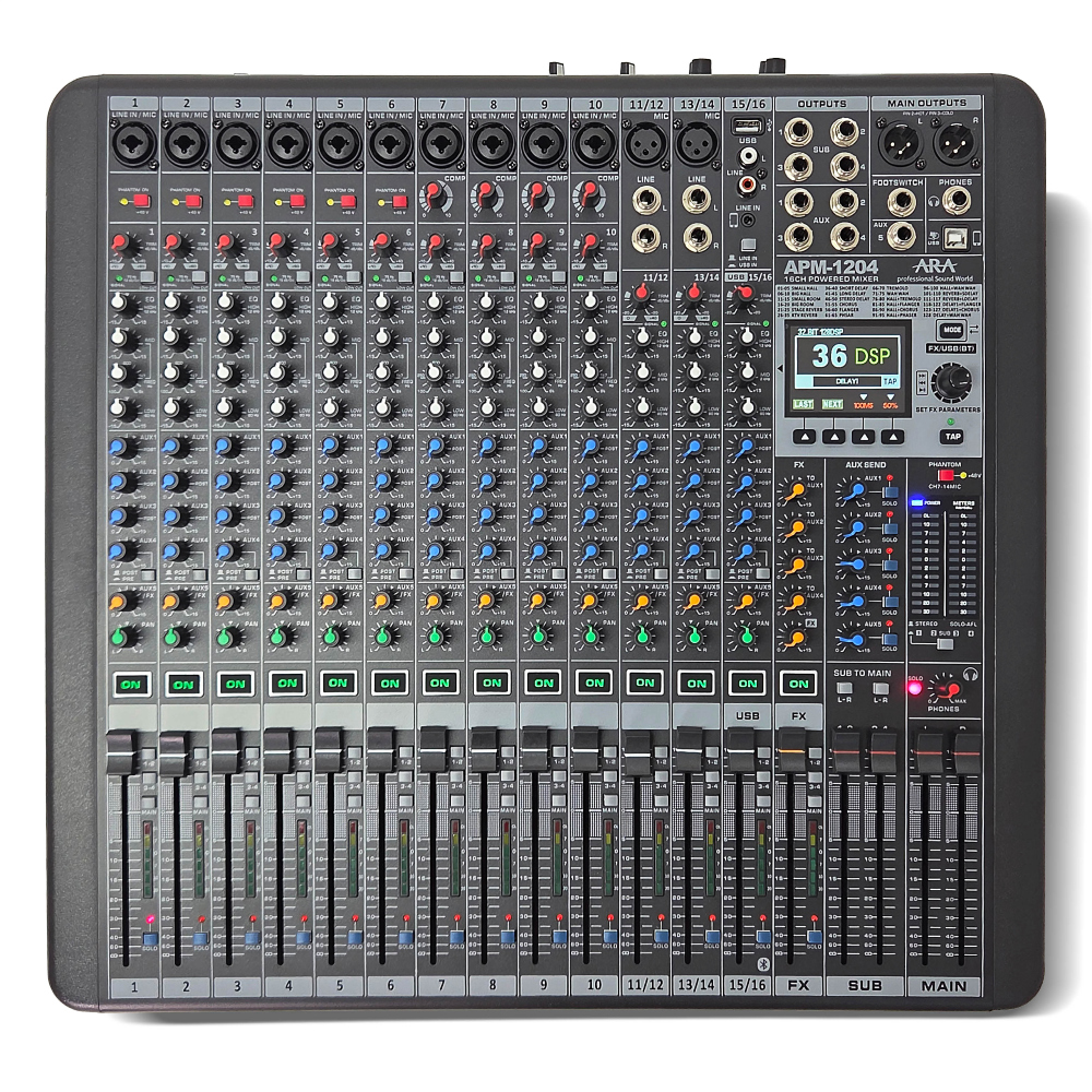 ARA APM-1204 아라 16채널 파워드 믹서 4800W