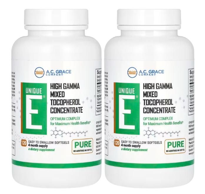 (1+1) <b>A.C. Grace Company</b> Unique E 소프트젤 120정 (2병)