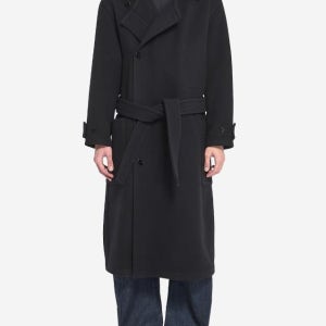 르메르 더블 울 랩 코트 블랙 CO1037 LF1116 999
