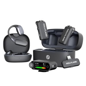 /카메라/안드로이드용 홀리랜드 라크 MAX 2 무선 마이크 AI 노이즈 캔슬링 모니터링