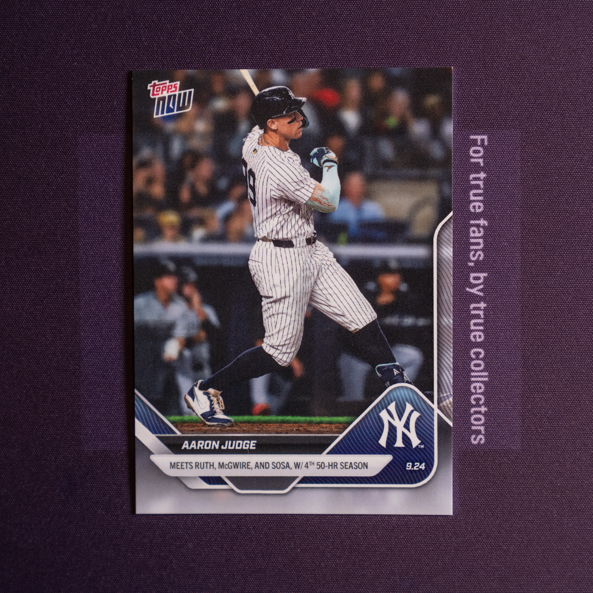 애런 저지 뉴욕 양키스 2025.9.24. MLB 탑스 나우 야구카드 TOPPS NOW 스포츠카드