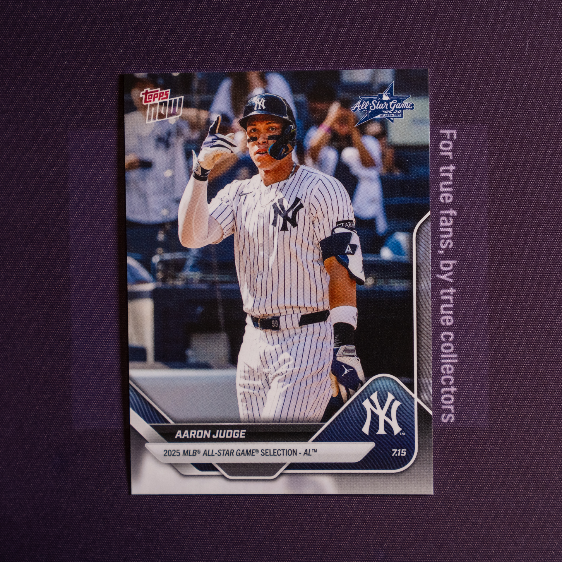 애런 저지 뉴욕 양키스 2025.7.15. 올스타 게임 MLB 탑스 나우 야구카드 TOPPS NOW 스포츠카드