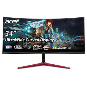 Acer Nitro 34인치 UWQHD 3440 x 1440 1500R 커브드 PC 게이 27-inch