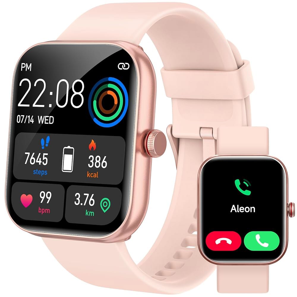 여성용 스마트 워치 iPhone 및 Android Bluetooth용 워치(응답/통화)