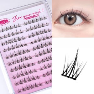 Sunflower 꾸안꾸 노글루 원터치 일체형 대용량 인조속눈썹 (120pcs)