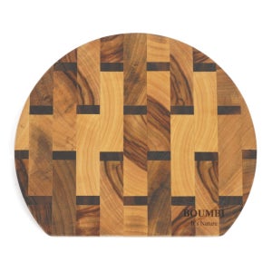 BOUMBI 월넛 캄포 엔드그레인 반달 원형 도마