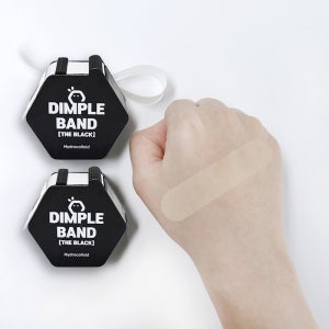 딤플밴드 더블랙 20매입 습윤밴드 채혈 주사 상처 하이드로콜로이드 반창고 방수 18x78mm