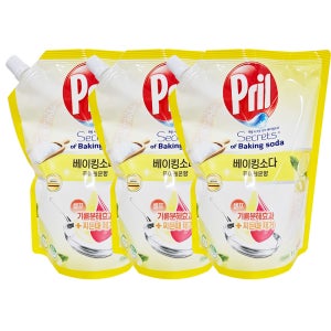 헨켈 프릴 베이킹소다 주방세제 퓨어레몬 (용기/리필) 1L, 3개