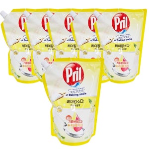 헨켈 프릴 베이킹소다 주방세제 퓨어레몬 (용기/리필) 1L, 6개