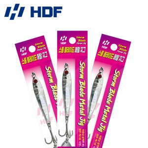 해동 스톰 블레이드 메탈지그 삼치 쇼어지깅 3번 핑크 헤드 + 야광 지브라, 25g