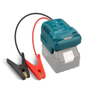 호환 마끼다 18V 배터리 자동차 점프 스타터 12V 차량용 배터리 부스터 케이블 클램프 포함