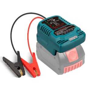 호환 보쉬 18V 배터리 자동차 점프 스타터 12V 차량용 배터리 부스터 케이블 클램프 포함