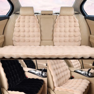 차량용시트 인조토끼털 방석 등받이 뒷좌석 앞좌석 겨울 매트 쿠션 보온 엉뜨 자가용 겨울시트 폭신