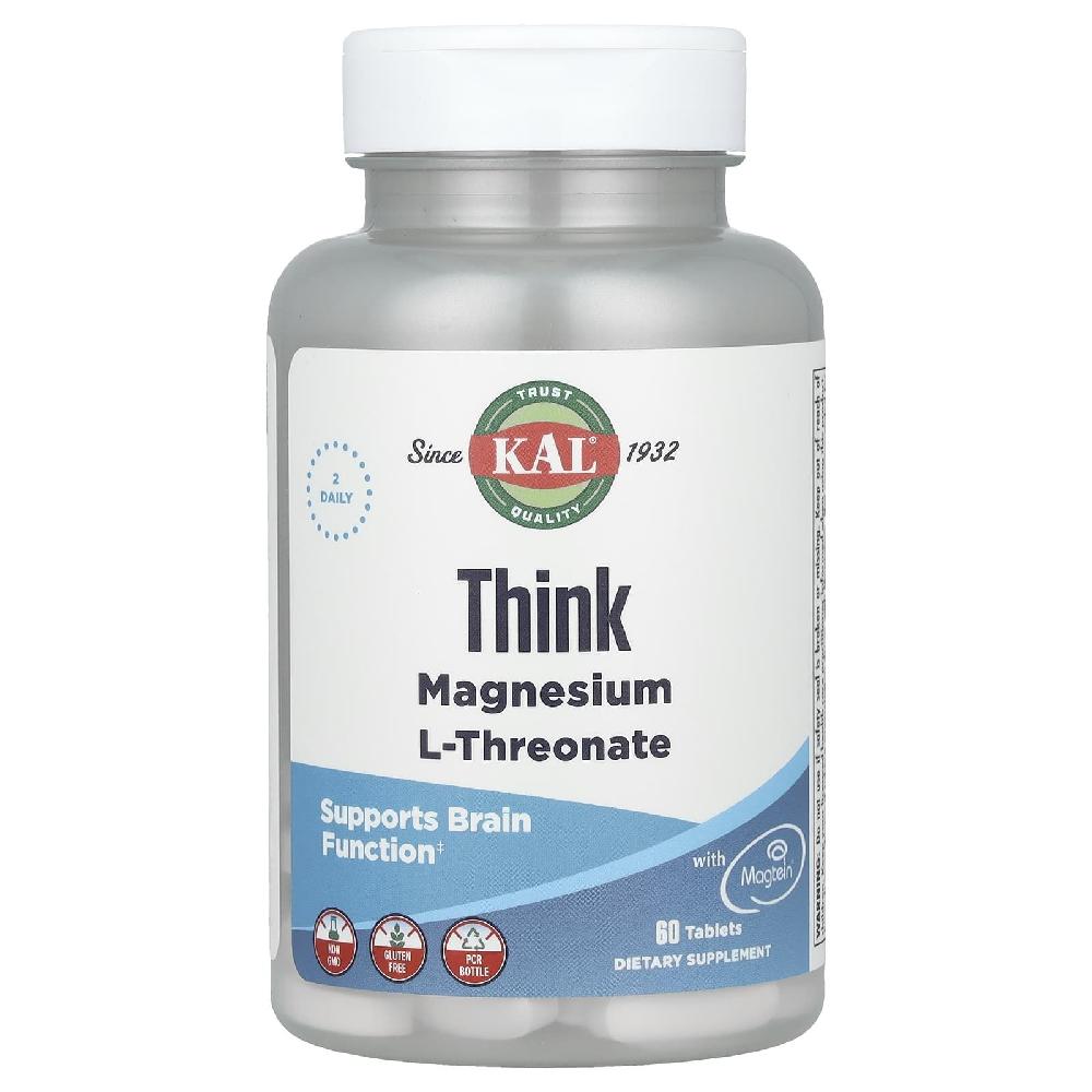 칼 <b>트레온산</b> <b>마그네슘</b> <b>2000mg</b> <b>Think</b> Magnesium L-Threonate 60정