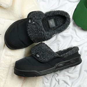 뉴발란스 슬리퍼 퍼플리 V2 털 겨울 방한화 블랙