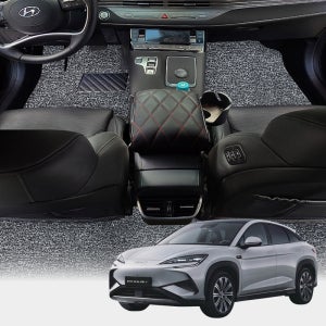 BYD 씨라이언7 확장형 1열+2열 풀세트 자동차 바닥 카매트 CI 그레이, 운전석+조수석+뒷자석