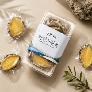 바로먹는 자숙 전복, 바다의 영양 간식, 반건조전복(대) 5마리 1세트