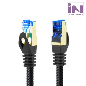 인네트워크 IN-S7MS01 난연 CAT.7 SFTP 랜케이블 10G 매쉬 1m, 1개