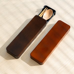 하코야 천연목 도시락수저통 도시락수저세트
