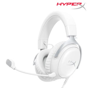 하이퍼엑스 클라우드 3 유선 게이밍 헤드셋 화이트