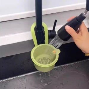 원터치 싱크대 음식물 거름망 2개 걸이형 물빠짐 배수 음쓰 쓰레기 망 설거지 분리 거치대