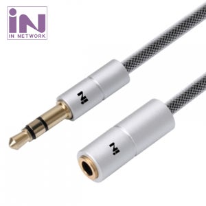 인네트워크 IN-NAUXPF02 스테레오 AUX 연장 케이블 3.5mm 무산소동 2m, 1개