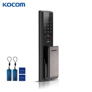 코콤 KDL-AC9500 무타공 푸시풀 현관문 도어락 디지털 카드키 번호키 교체 설치