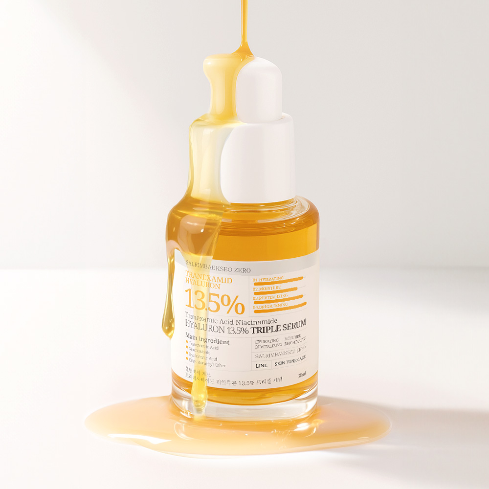 살림백서 제로 세럼 30ml 트라넥사마이드 히알루론 13.5% 잡티 피부톤 개선 <b>트라넥삼산</b>