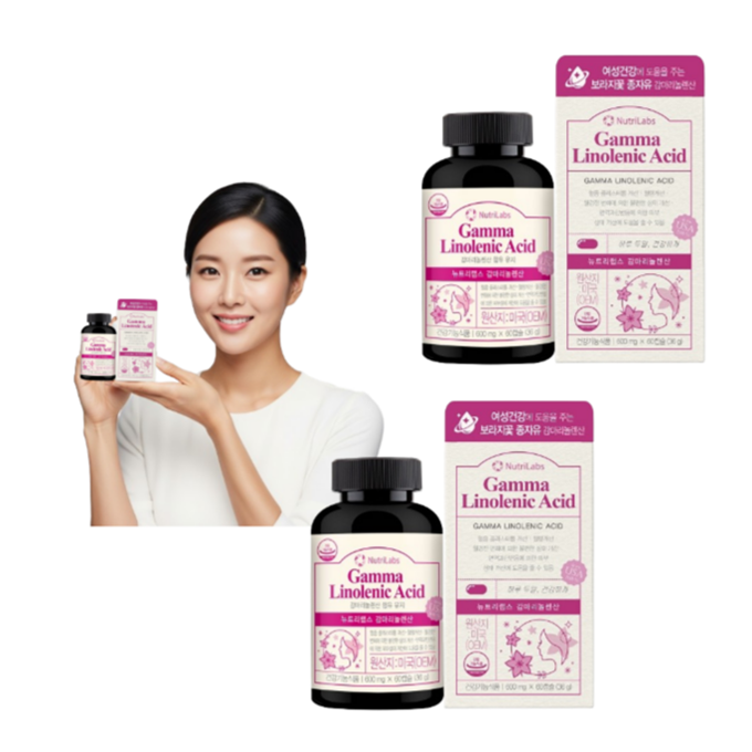 월경전 여성건강 [뉴트리<b>랩스</b>] 뉴트리<b>랩스</b> 감마리놀렌산 감마리놀레산 보라지유 2개월분
