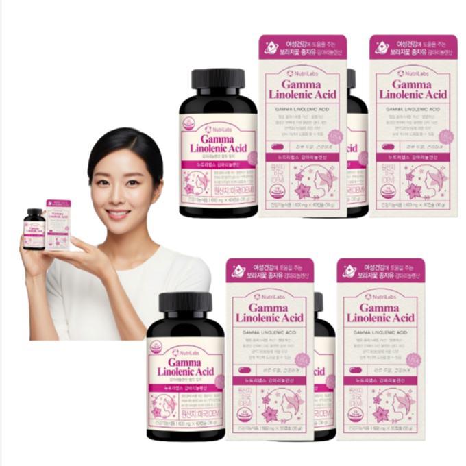 생리전증후군 [뉴트리<b>랩스</b>] 뉴트리<b>랩스</b> 감마리놀렌산 감마리놀레산 보라지유 4개월분