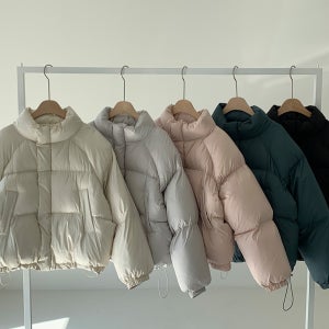 겨울 여성 패딩 웰론 오버핏 크롭 데일리 따뜻한 한파 숏패딩 점퍼 44-77 5color