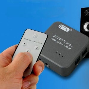 리모컨 광 오디오 선택기 스위치 옵티컬 스위처 고음질 분배기