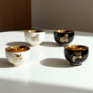 골드드림 24K 호작도 금잔 금술잔 소주잔 외국인선물 답례품 창립기념일선물용 4p