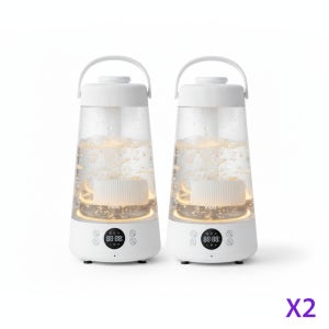 서로앤홈 따숨스팀 가열식 가습기 3.5L 리모컨형 물멍 무드등 고온살균 자동습도조절 12시간타이머 분리세척 차일드락 2개