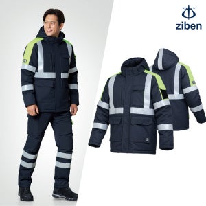 지벤 겨울 방염복 세트 방염 작업복 용접 방한복 ZB-FAJ02