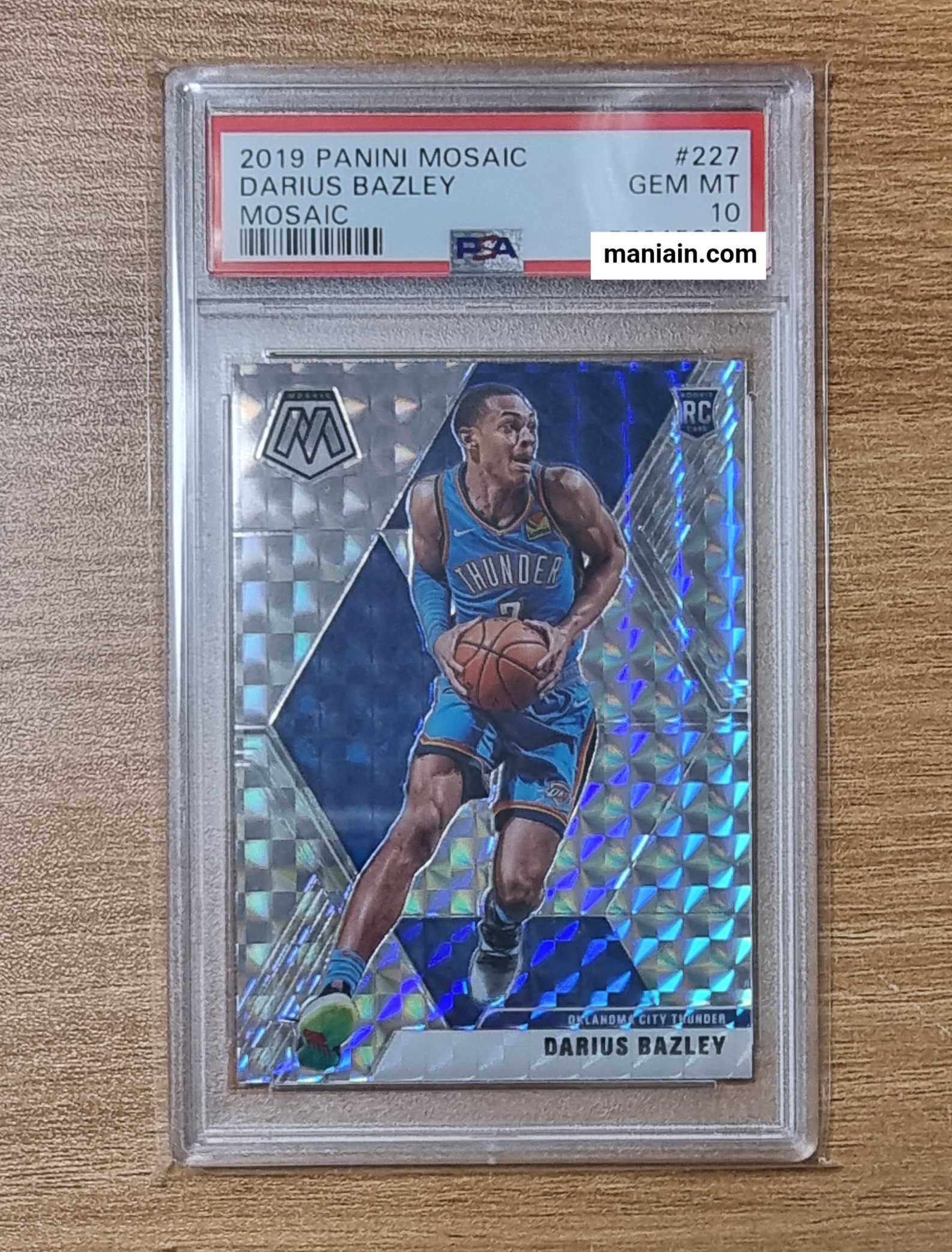 [다리우스 베즐리 루키카드 등급 PSA 10] 2019-20 Panini Mosaic Darius Bazley MOSAIC Prizm RC Gem Mint No-227 NBA카드
