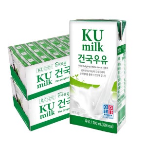 건국 멸균우유 200ml 72팩