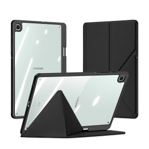 갤럭시탭 S6 라이트 케이스 투명 S펜 수납 스마트 북커버 마기 블랙, 탭 S6 라이트