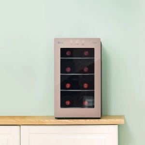 [전국 설치] LG 디오스 와인셀러 미니 W0082GCB 8병 소형 와인냉장고 클레이브라운 인증점