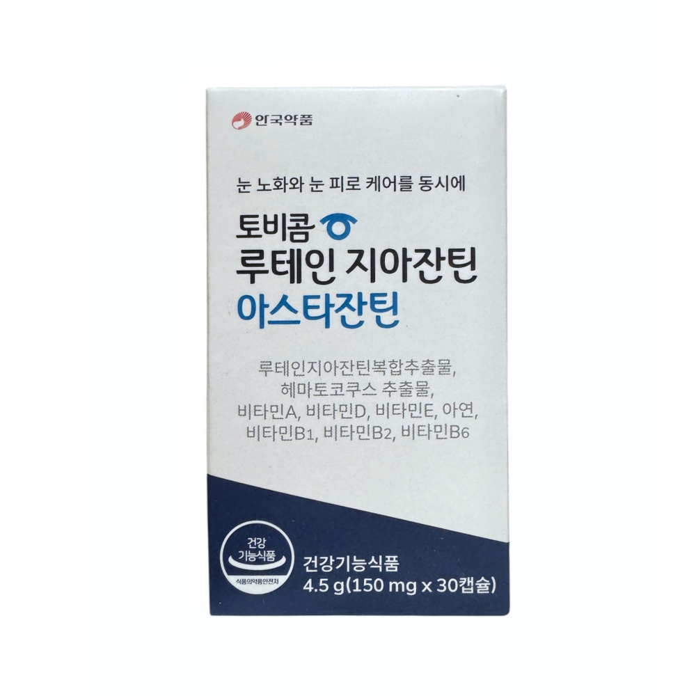 안국약품 토비콤 루테인 지아잔틴 아스타잔틴 150mg x 30캡슐, 4개