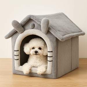솜솜스퀘어 반려동물 하우스 사계절 토끼모양 고양이 강아지 쿠션 집