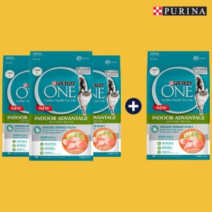 (3+1) 퓨리나 원 캣 고양이사료 인도어, 1.4kg, 4개