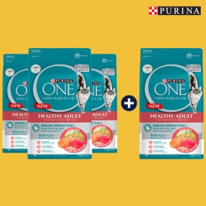 (3+1) 퓨리나 원 캣 고양이사료 순살 연어 참치, 1.4kg, 4개